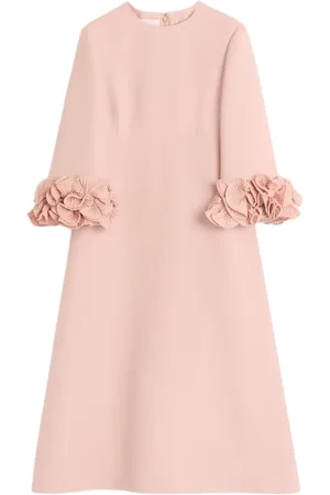 VALENTINO GARAVANI CREPE COUTURE MIDI DRESS