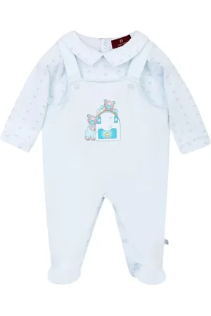 Aigner Bear-embroidered babygrow