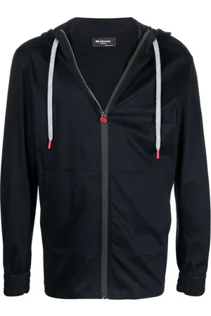 Kiton Drawstring zipped hoodie