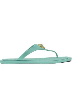 VERSACE Alia embellished flip-flops