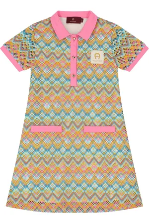Aigner Patterned polo-collar dress