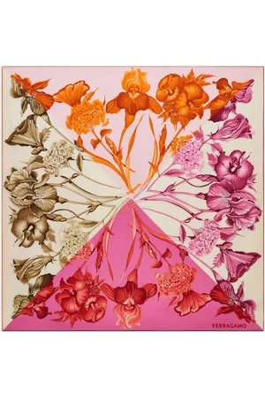 Salvatore Ferragamo Hydrangea print silk scarf