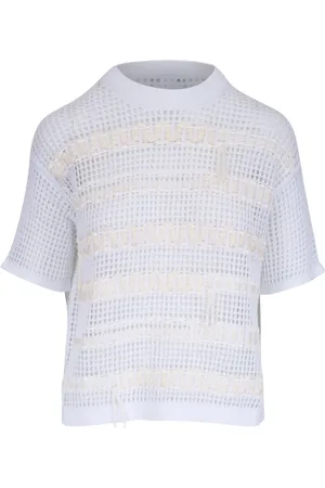 Lafayette 148 Hand-embroidered cotton T-shirt