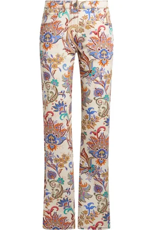 Etro Floral-print straight jeans