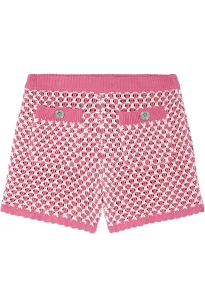 VERSACE Crochet-knit shorts