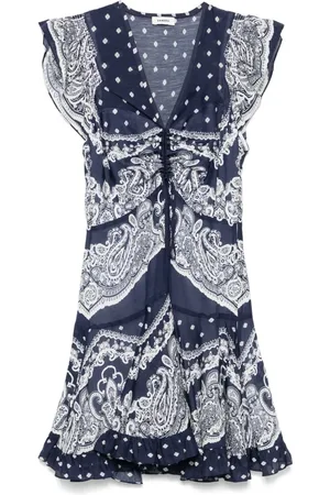 Sandro Paisley-print mini dress