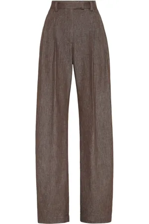 Brunello Cucinelli Loose-fit curved trousers