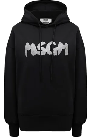 Msgm Logo cotton hoodie