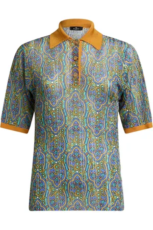 Etro Printed knitted polo shirt