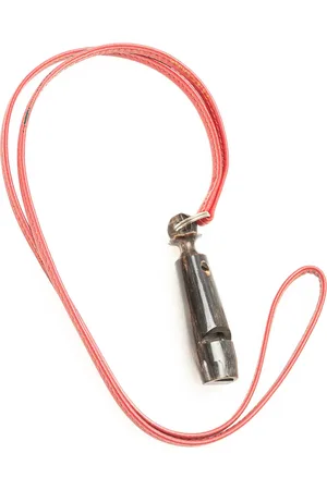 Hermès 2000-2024 Leather and Wood Whistle Pendant Necklace costume necklace