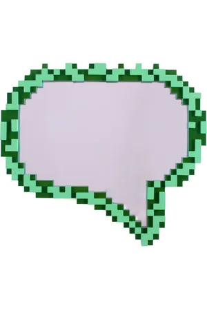 SELETTI Message-shaped pixelated mirror