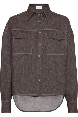 Brunello Cucinelli Contrast-lining shirt