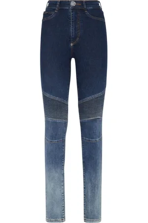 Philipp Plein Logo-patch cotton blend skinny jeans