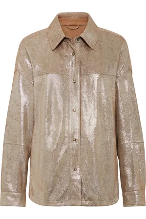 Brunello Cucinelli Lamé shirt jacket