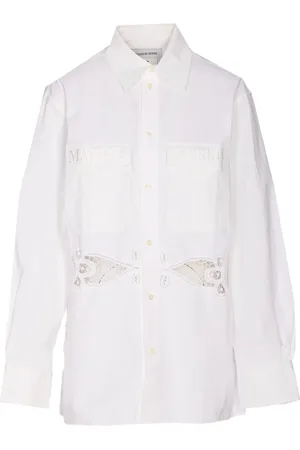 Marine Serre Embroidered-logo shirt