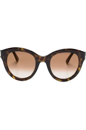 Cartier Logo-plaque cat-eye frame sunglasses