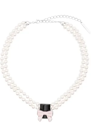 Shushu/Tong X Yvmin bow-pendant necklace