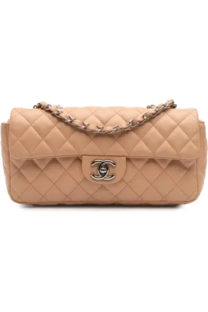 CHANEL 2008-2009 Classic Lambskin East West Single Flap shoulder bag