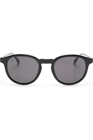 Lacoste Logo-engraved round-frame sunglasses