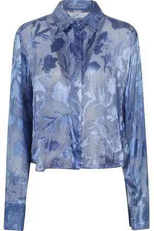 ERMANNO SCERVINO Devoré-effect denim shirt