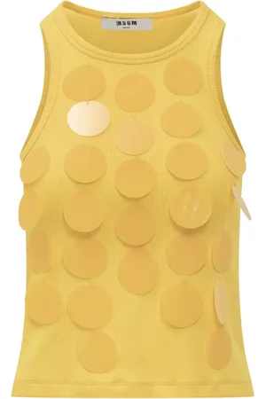 Msgm Disc-embellished tank top