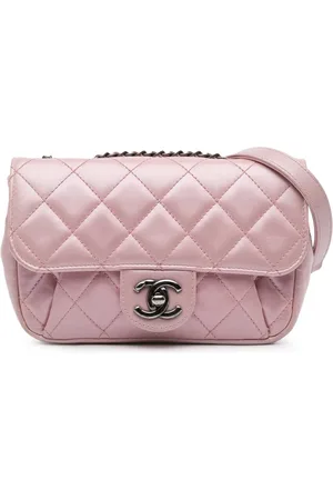 CHANEL 2015-2016 Mini Quilted Metallic Calfskin Coco Pleats Chain Flap crossbody bag
