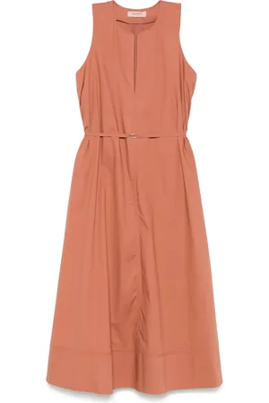 Twin-Set Logo-plaque midi dress