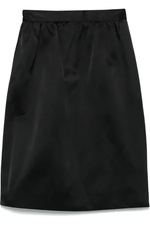 Saint Laurent 1970s duchess-satin midi skirt