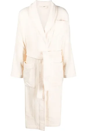 Tekla Logo-patch belted robe