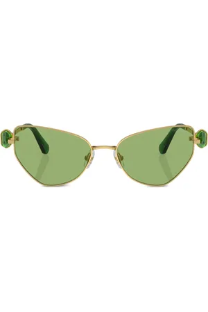 Swarovski Hinged crystal-embellished cat-eye sunglasses