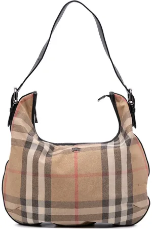 Burberry 2000-2007 House Check Glittered Canvas Hobo shoulder bag