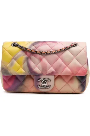 CHANEL 2015-2016 Mini RectangularQuilted Lambskin Flower Power Single Flap crossbody bag