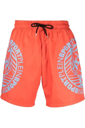 Philipp Plein Tiger logo-print swim shorts