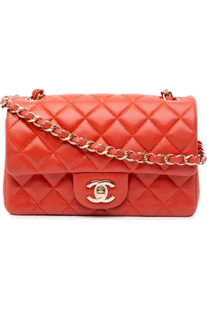 CHANEL 2017-2018 Mini Rectangular Classic Lambskin Single Flap crossbody bag