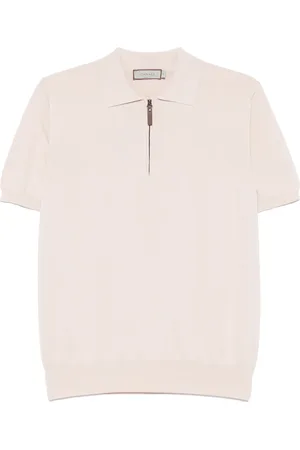 CANALI Cotton zip-up polo shirt