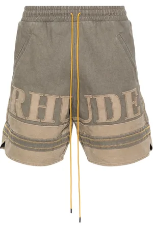 Rhude Logo-appliqu?? cotton shorts