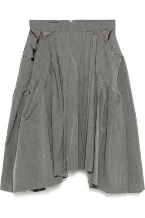 pushBUTTON Square pleated skirt
