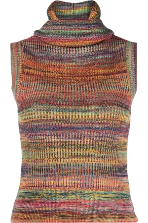 ARIES Space Dye balaclava sleeveless jumper