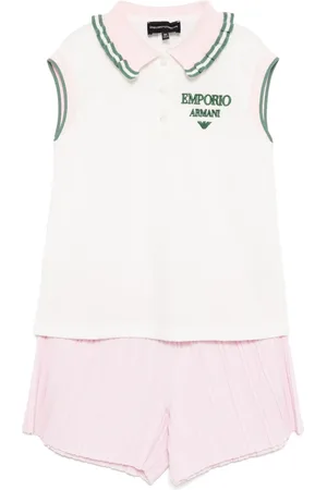 Emporio Armani Logo-embroidered short set