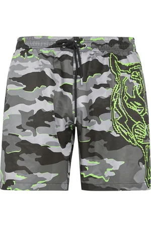 Philipp Plein Tiger-print camouflage swimming shorts