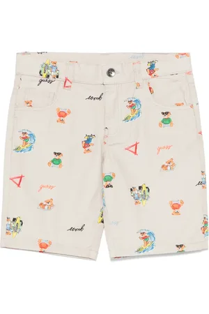 Guess Illustration-style print shorts