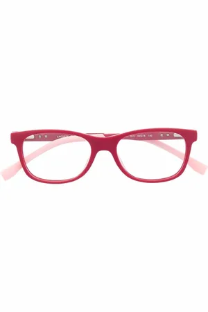 Lacoste Rectangle-frame embossed glasses