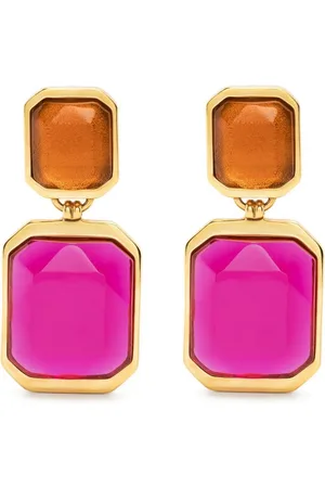 Saint Laurent Two-tone resin earrings