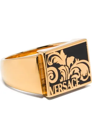 VERSACE Palmette enamel-detail ring