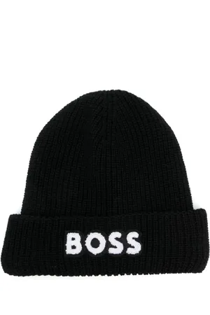 HUGO BOSS Embroidered-logo beanie hat