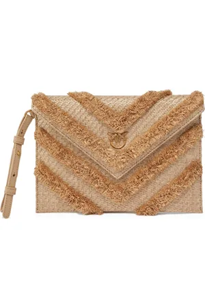 Pinko Raffia clutch bag