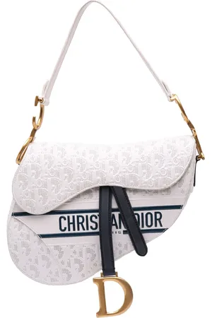 Dior 2021 Perforated Oblique Embossed Calfskin Saddle Bag shoulder bag