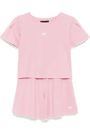 Emporio Armani Logo-embroidered tracksuit set