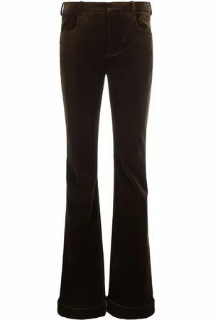 Saint Laurent Flared velvet trousers