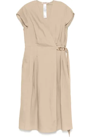 Twin-Set Logo-plaque midi dress
